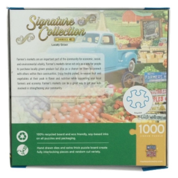 MASTER PIECES Jigsaw Puzzle LOCALLY GROWN 1000 Pieces Age 14 and Up EUC - Picture 5 of 10